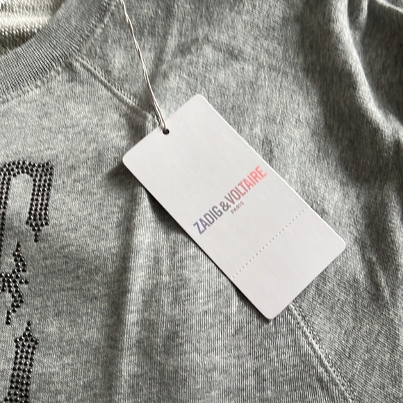 Zadig & Voltaire sweatshirt “LOVE” gray size L NWT - Picture 6 of 7